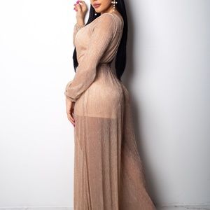 ❌SOLD❌Gold palazzo jumpsuit